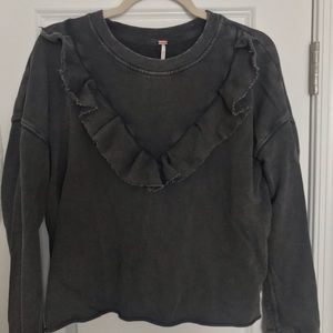 Free People Ruffled Sweatshirt